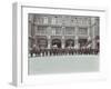 Firemen Lined Up Outside Bishopsgate Fire Station, Bishopsgate, City of London, 1908-null-Framed Premium Photographic Print