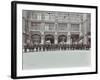 Firemen Lined Up Outside Bishopsgate Fire Station, Bishopsgate, City of London, 1908-null-Framed Photographic Print