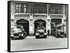 Firemen Outside Bishopsgate Fire Station, Bishopsgate, City of London, 1908-null-Framed Stretched Canvas