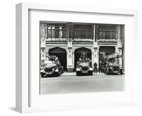 Firemen Outside Bishopsgate Fire Station, Bishopsgate, City of London, 1908-null-Framed Photographic Print