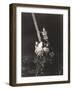 Firemen Raising Ladder on Firetruck-null-Framed Photo