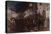 Firemen Running to a Fire-Gustave Courbet-Stretched Canvas