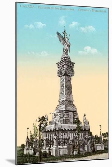 Firemen's Monument, Havana, Cuba-null-Mounted Art Print