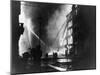 Firemen Using Hoses on the Inferno at Eastcheap London Ec at the Height of the Blitz-null-Mounted Photographic Print