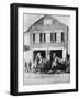 Firemen with Equipment outside Firehouse Photograph - Washington, DC-Lantern Press-Framed Art Print