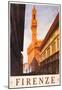 Firenze Italy Travel Vintage Ad Poster Print-null-Mounted Poster