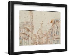 Firenze Perspective-Baldassare Peruzzi-Framed Art Print