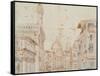 Firenze Perspective-Baldassare Peruzzi-Framed Stretched Canvas