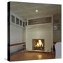 Fireplace and Hardwood Floors-null-Stretched Canvas