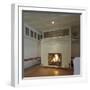 Fireplace and Hardwood Floors-null-Framed Photographic Print