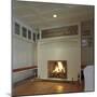 Fireplace and Hardwood Floors-null-Mounted Photographic Print