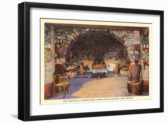 Fireplace at Hermit's Rest, Grand Canyon-null-Framed Art Print