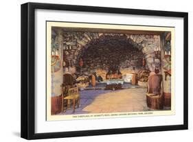 Fireplace at Hermit's Rest, Grand Canyon-null-Framed Art Print