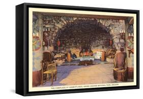 Fireplace at Hermit's Rest, Grand Canyon-null-Framed Stretched Canvas