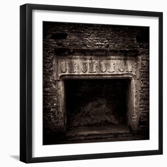 Fireplace in Medieval Castle Ruins-Clive Nolan-Framed Photographic Print