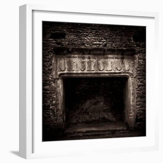 Fireplace in Medieval Castle Ruins-Clive Nolan-Framed Photographic Print