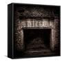 Fireplace in Medieval Castle Ruins-Clive Nolan-Framed Stretched Canvas