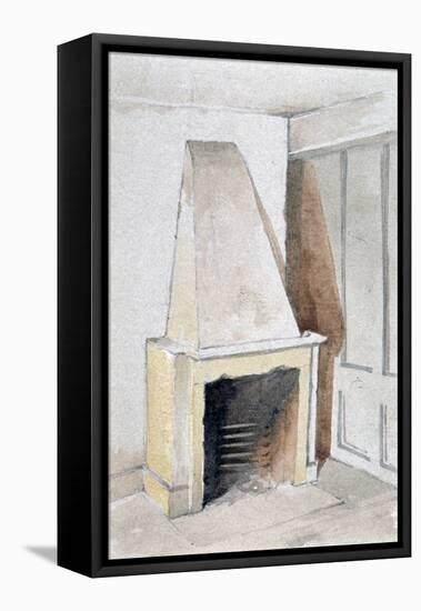 Fireplace in one of the top rooms, no 21 Austin Friars Street, City of London, 1885-John Crowther-Framed Stretched Canvas