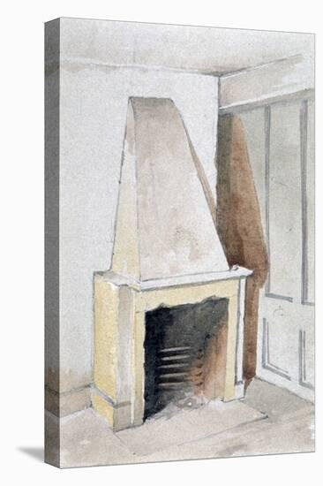 Fireplace in one of the top rooms, no 21 Austin Friars Street, City of London, 1885-John Crowther-Stretched Canvas