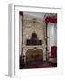 Fireplace in Pope Benedict XIV's Salon with Gilded Stucco, Tozzoni Mansion, Imola, Italy-null-Framed Giclee Print