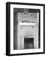 Fireplace in the bedroom of Floyd Burroughs' cabin in Hale County, Alabama, c.1936-Walker Evans-Framed Photographic Print