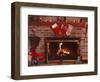 Fireplace with Christmas Stockings-Christine Lowe-Framed Photographic Print