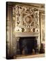 Fireplace with Round Image of Venus and Adonis-Francesco Primaticcio-Stretched Canvas