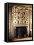 Fireplace with Round Image of Venus and Adonis-Francesco Primaticcio-Framed Stretched Canvas