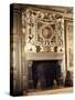 Fireplace with Round Image of Venus and Adonis-Francesco Primaticcio-Stretched Canvas