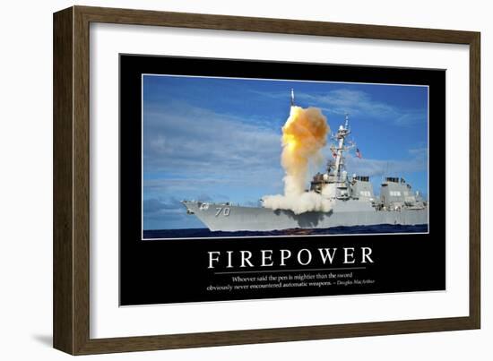 Firepower: Inspirational Quote and Motivational Poster-null-Framed Photographic Print