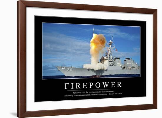 Firepower: Inspirational Quote and Motivational Poster-null-Framed Photographic Print