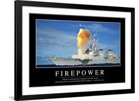 Firepower: Inspirational Quote and Motivational Poster-null-Framed Photographic Print