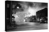 Fires Burning in Detroit during Riots-null-Stretched Canvas