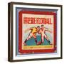 Fireside Football Game-null-Framed Giclee Print