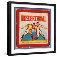 Fireside Football Game-null-Framed Giclee Print