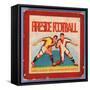 Fireside Football Game-null-Framed Stretched Canvas