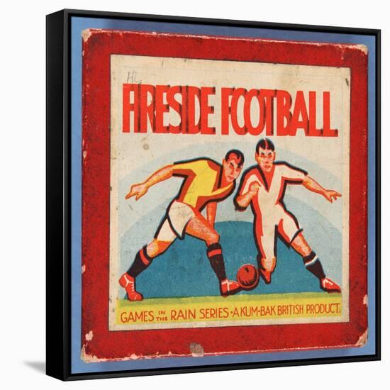 Fireside Football Game-null-Framed Stretched Canvas