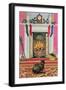 Fireside Scene at Christmas-Lavinia Hamer-Framed Giclee Print