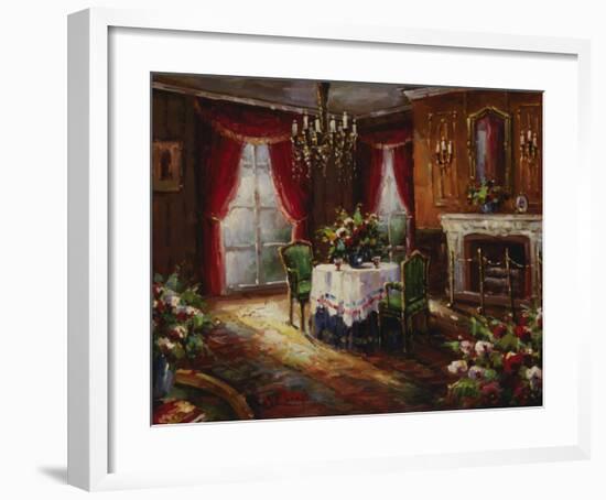 Fireside Supper-Foxwell-Framed Art Print