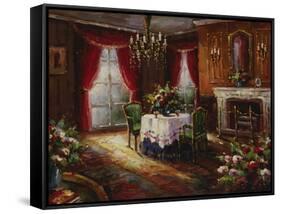 Fireside Supper-Foxwell-Framed Stretched Canvas