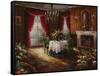 Fireside Supper-Foxwell-Framed Stretched Canvas