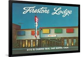 Firestone Lodge Motel-null-Framed Art Print