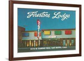 Firestone Lodge Motel-null-Framed Art Print