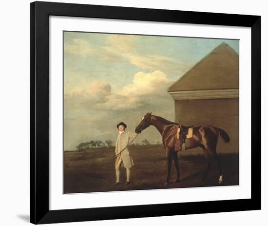 Firetail with his Trainer on Newmarket Heath-George Stubbs-Framed Premium Giclee Print