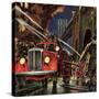 Firetruck at Night, 1943-null-Stretched Canvas