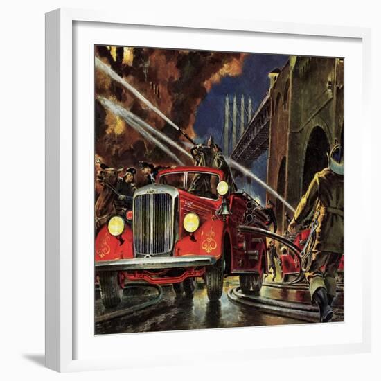 Firetruck at Night, 1943-null-Framed Giclee Print