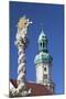 Firewatch Tower and Trinity Column in Main Square, Sopron, Western Transdanubia, Hungary, Europe-Ian Trower-Mounted Photographic Print