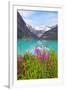 Fireweed at Lakeside, Lake Louise, Canada-George Oze-Framed Photographic Print