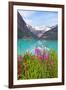 Fireweed at Lakeside, Lake Louise, Canada-George Oze-Framed Photographic Print