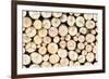 Firewood Free-Standing Stack, Seamless Pattern-Lena_Zajchikova-Framed Photographic Print